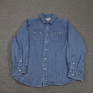 Howler Brothers Blue Striped Casual Button Down Shirt